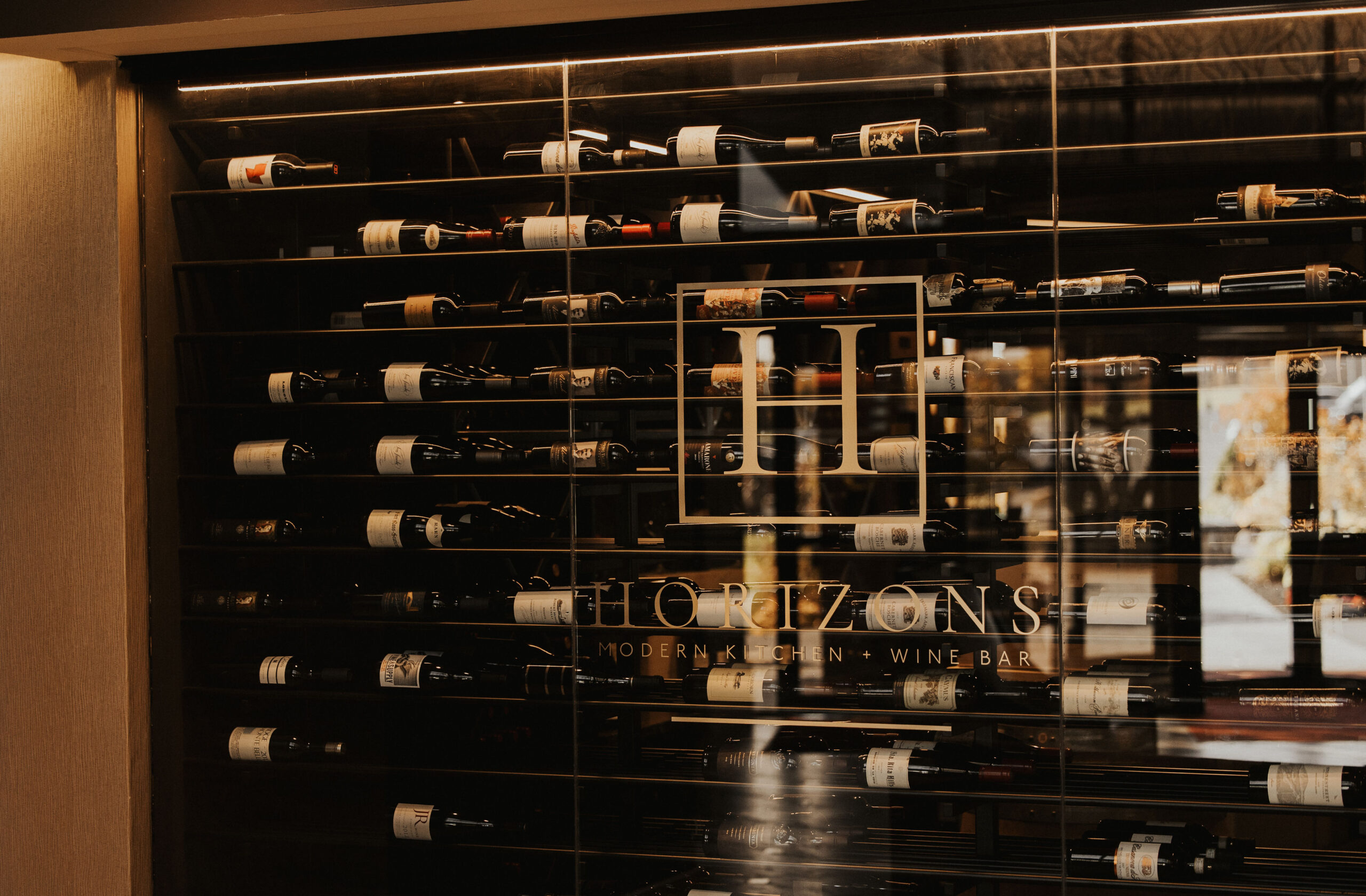 The Horizons wine wall at Woodcliff Hotel & Spa The Horizons wine wall at Woodcliff Hotel & Spa